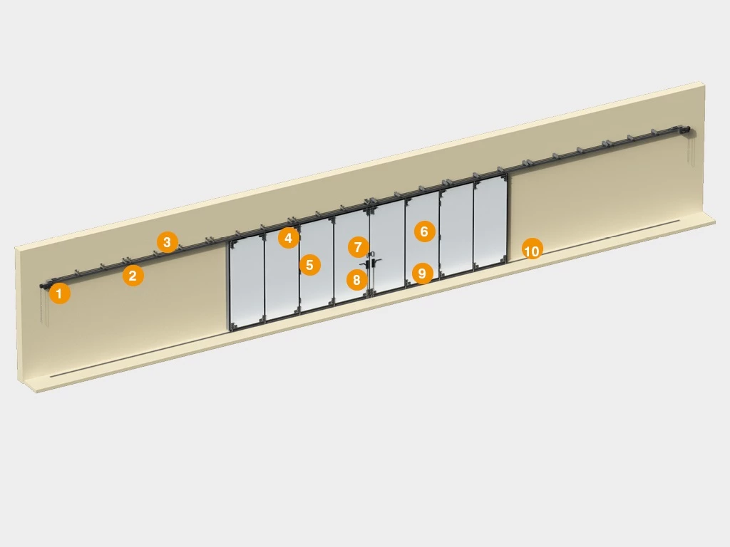 ПРОМЫШЛЕННЫЕ ОТКАТНЫЕ ВОРОТА С НИЖНЕЙ НАПРАВЛЯЮЩЕЙ СЕРИИ ISG-LG